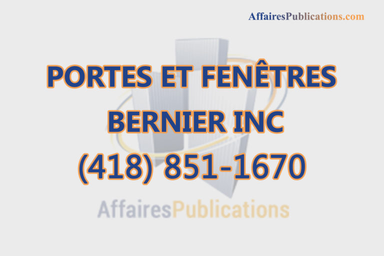 PORTES ET FENÊTRES BERNIER INC