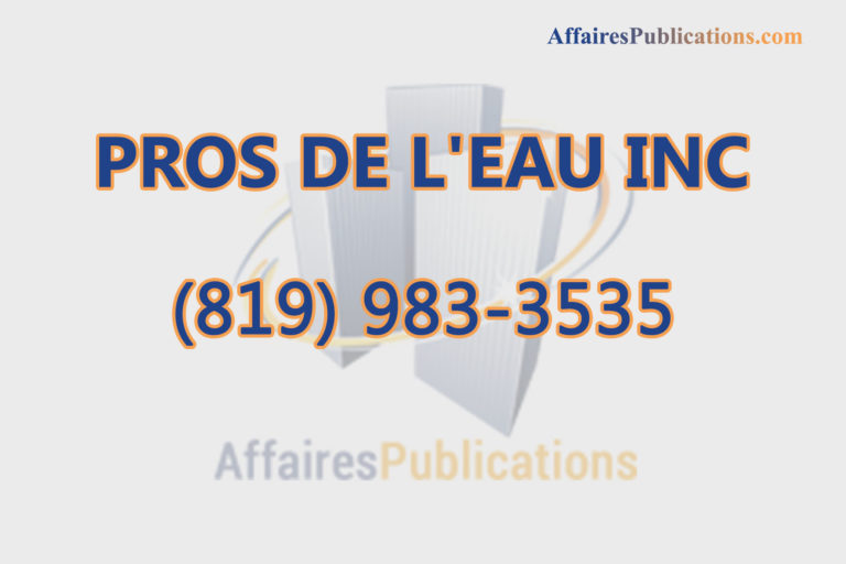 PROS DE L&rsquo;EAU INC