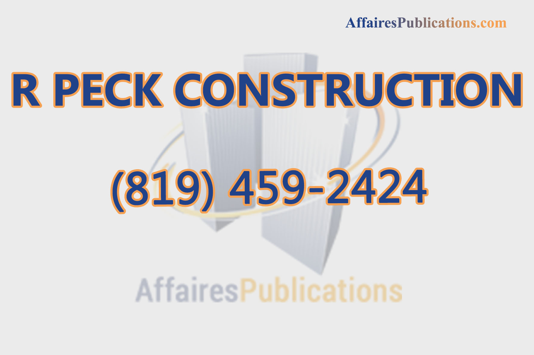R PECK CONSTRUCTION INC