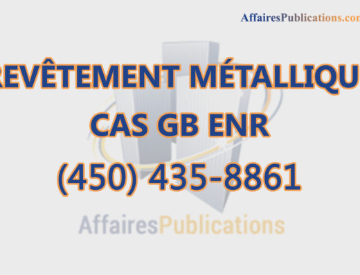 REVÊTEMENT MÉTALLIQUE CAS GB