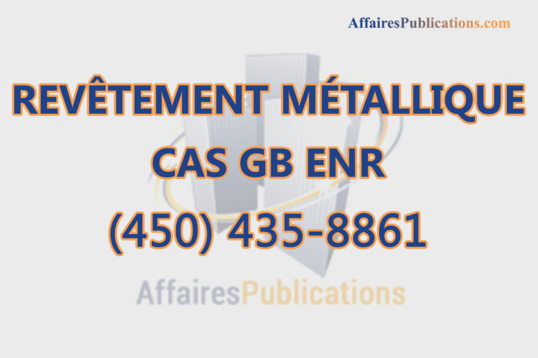 REVÊTEMENT MÉTALLIQUE CAS GB