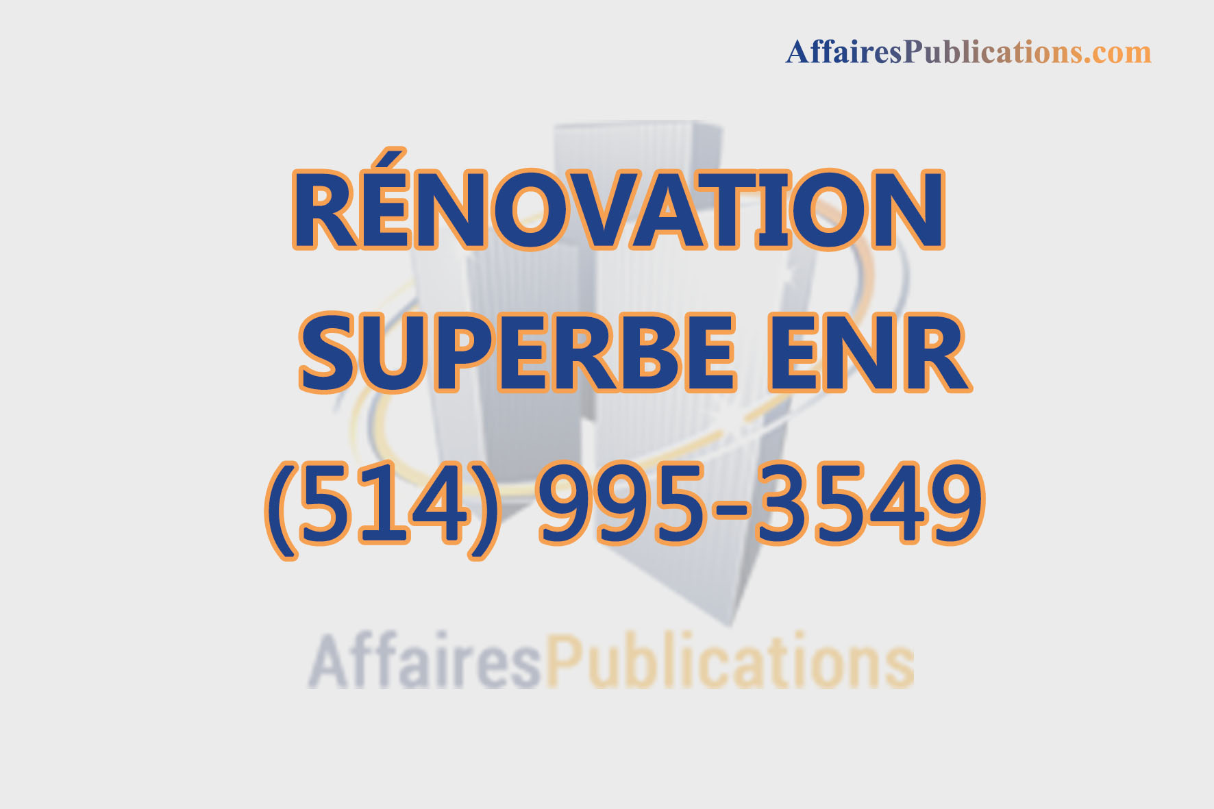 RÉNOVATION SUPERBE ENR