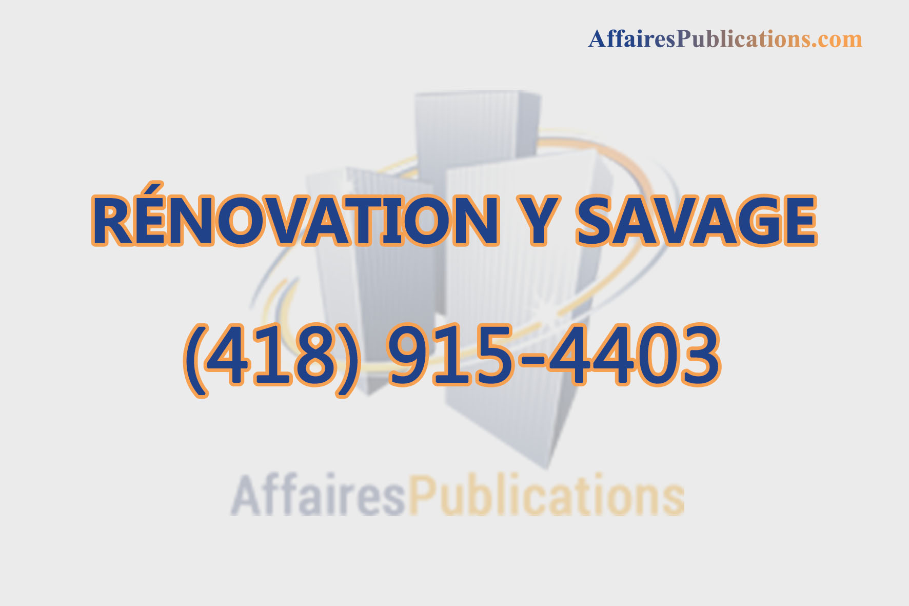RÉNOVATION Y SAVAGE