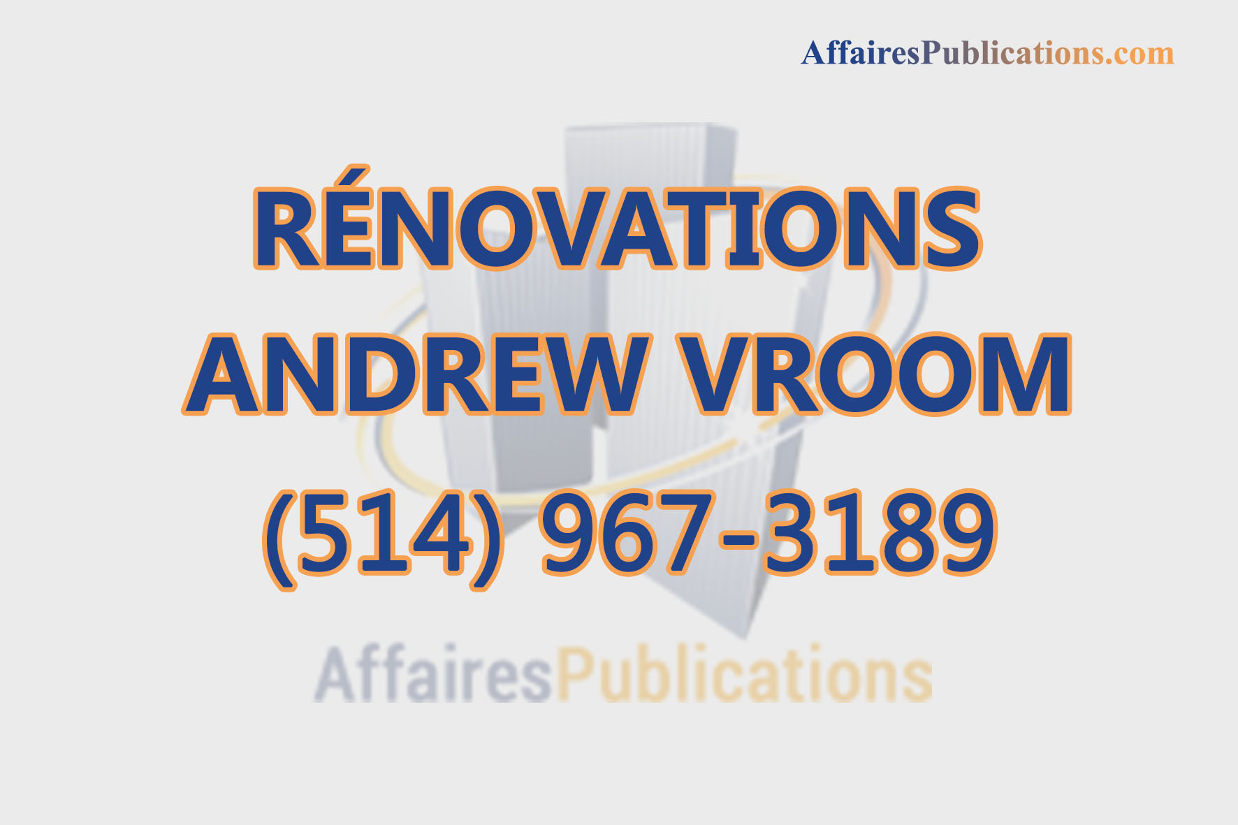 RÉNOVATIONS ANDREW VROOM