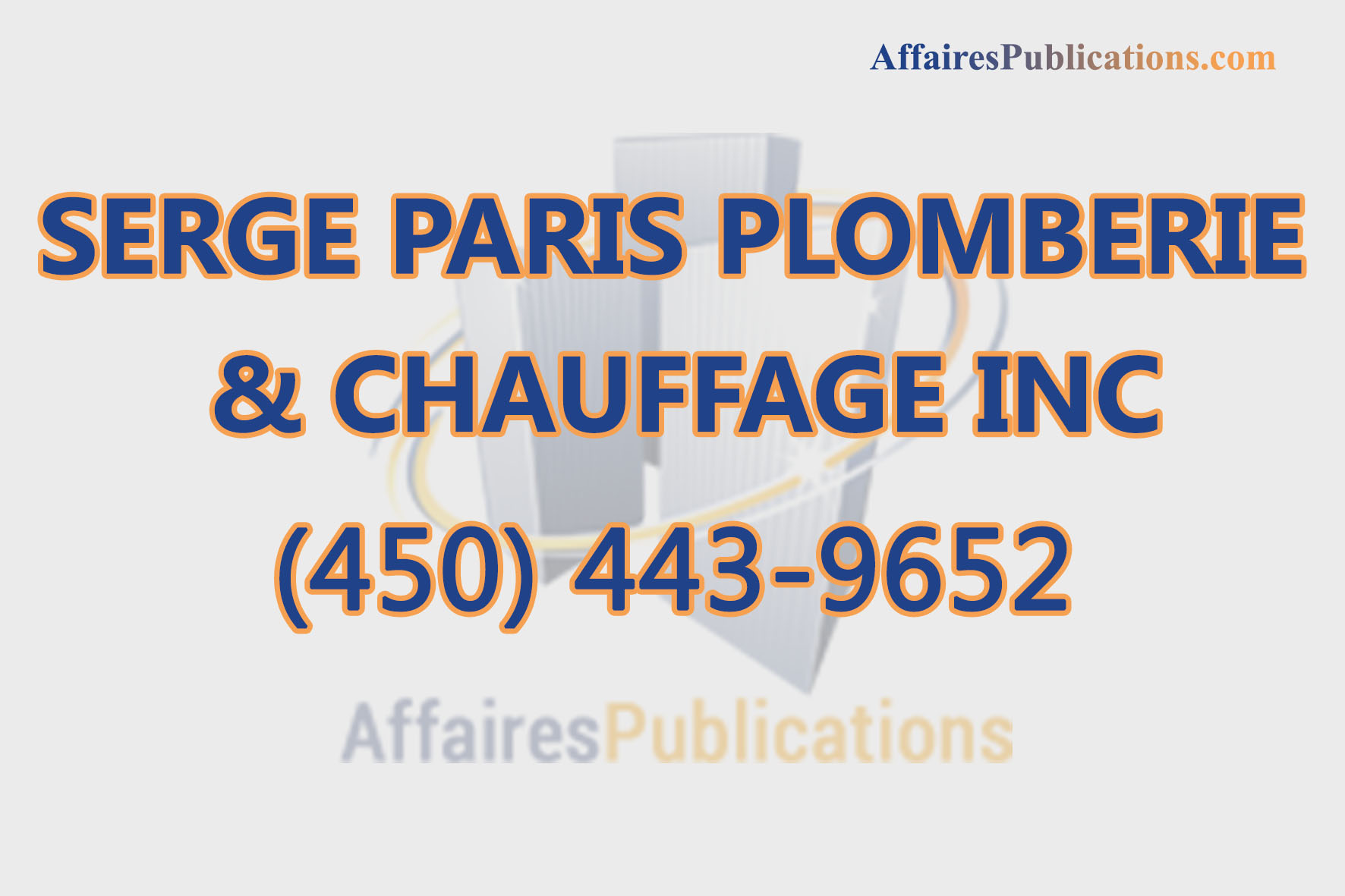 SERGE PARIS PLOMBERIE & CHAUFFAGE INC