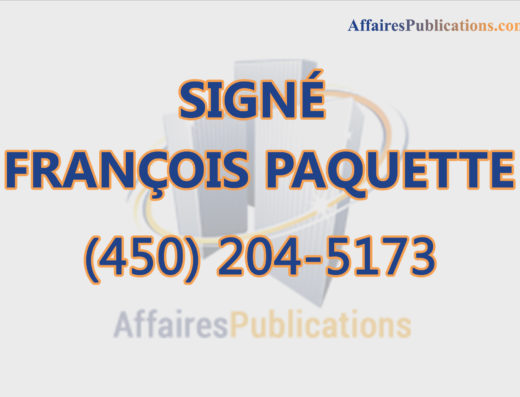 SIGNÉ FRANÇOIS PAQUETTE