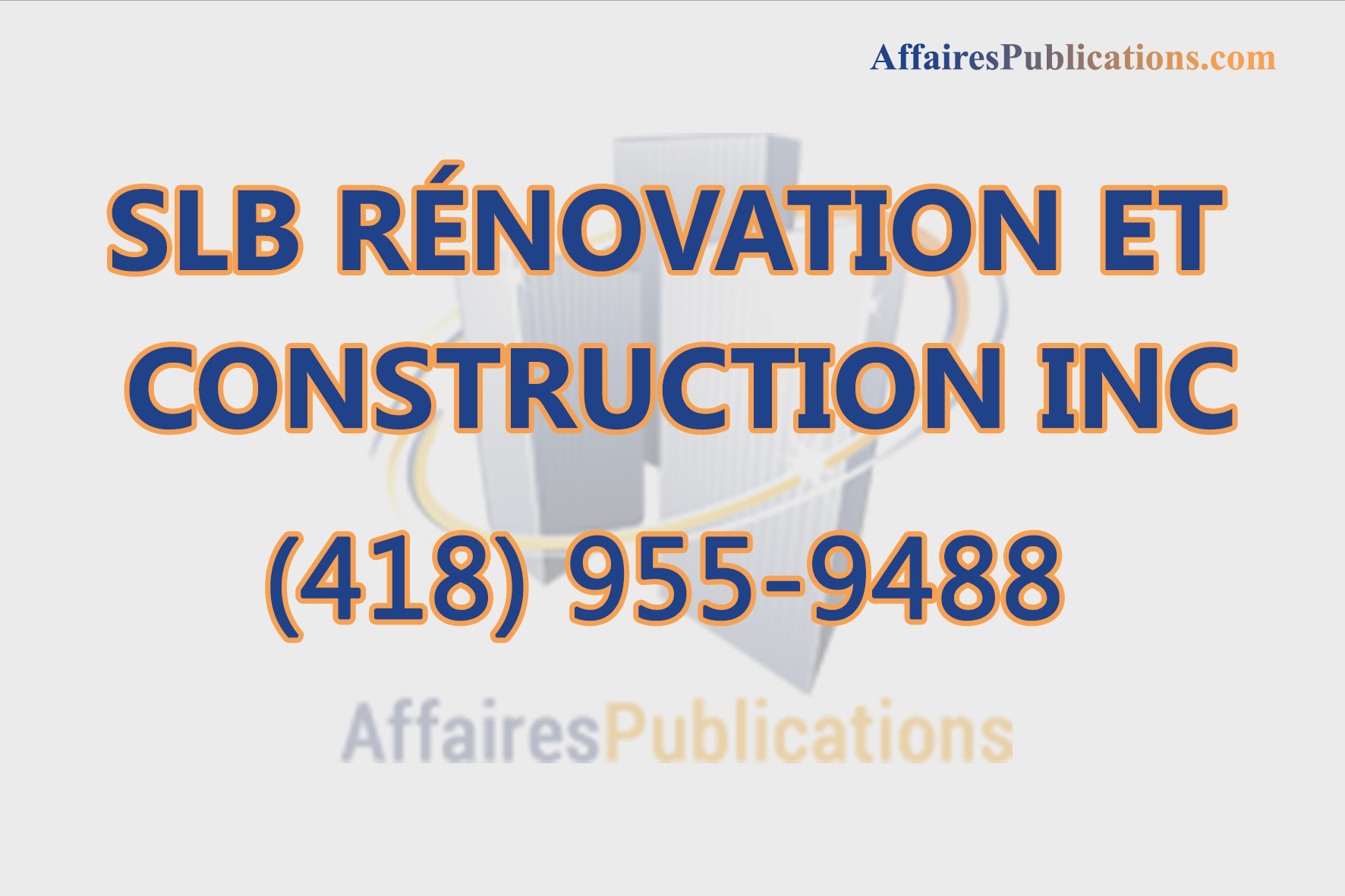 SLB RÉNOVATION ET CONSTRUCTION INC