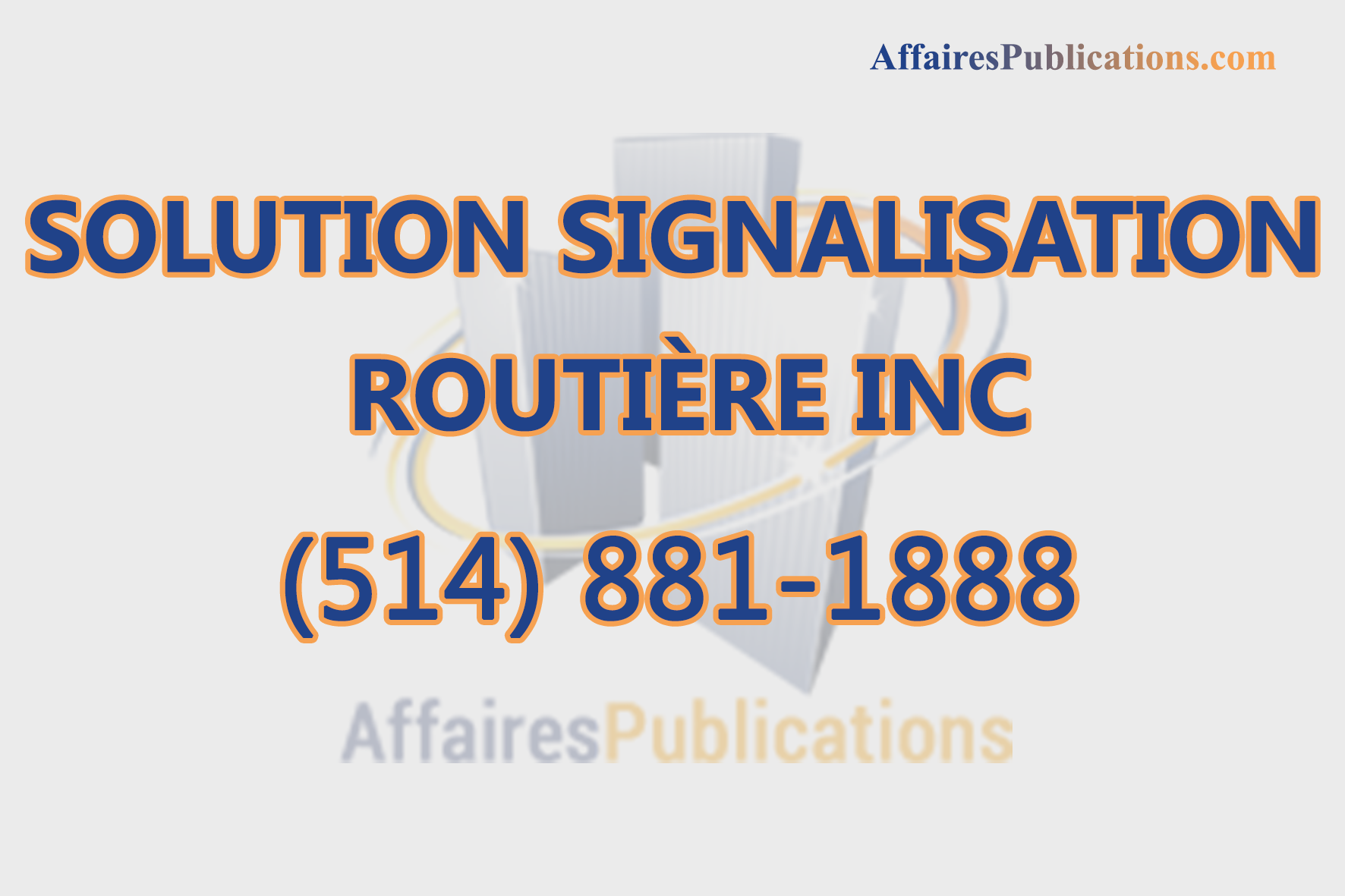 SOLUTION SIGNALISATION ROUTIÈRE