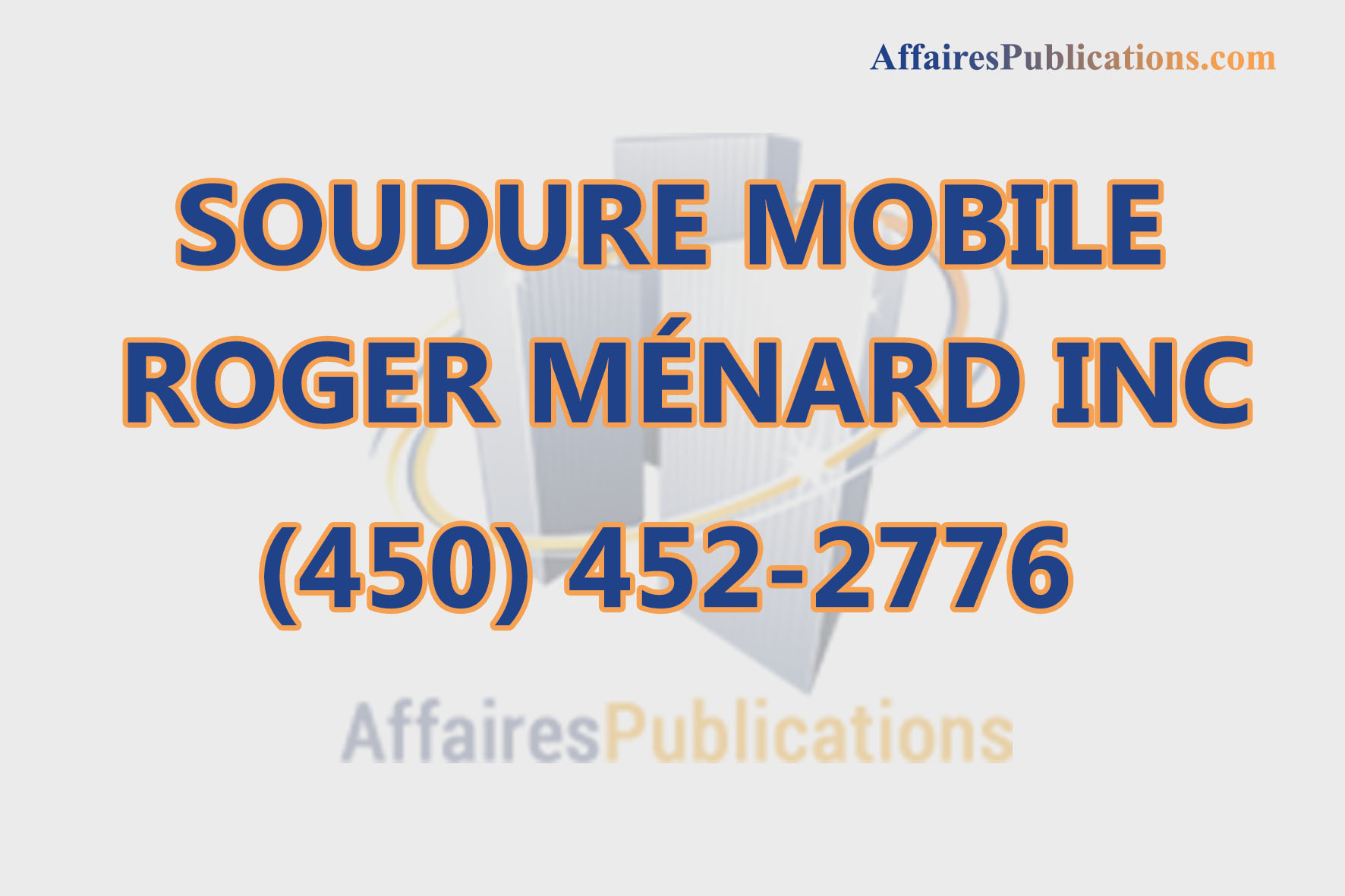 SOUDURE MOBILE ROGER MÉNARD
