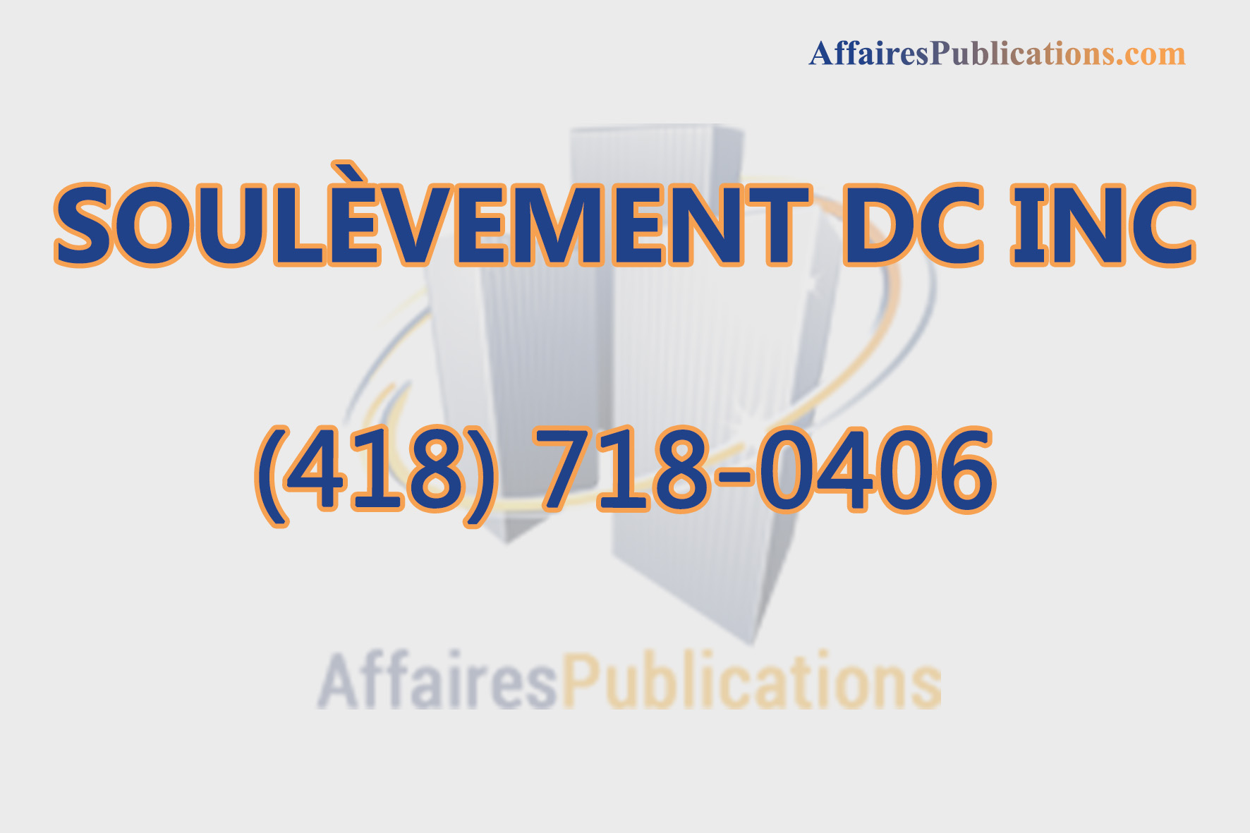 SOULÈVEMENT DC INC