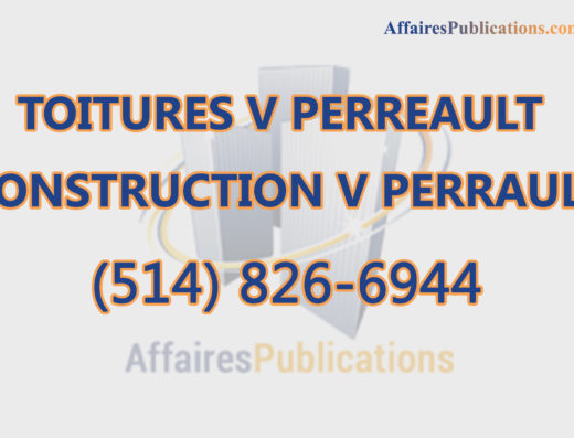 TOITURES V PERREAULT CONSTRUCTION V PERRAULT INC