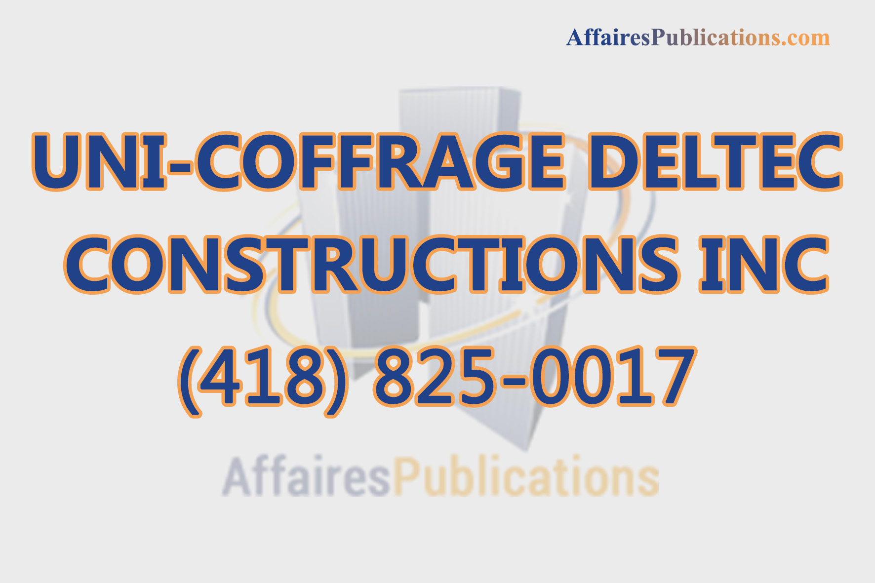 UNI-COFFRAGE DELTEC CONSTRUCTIONS INC