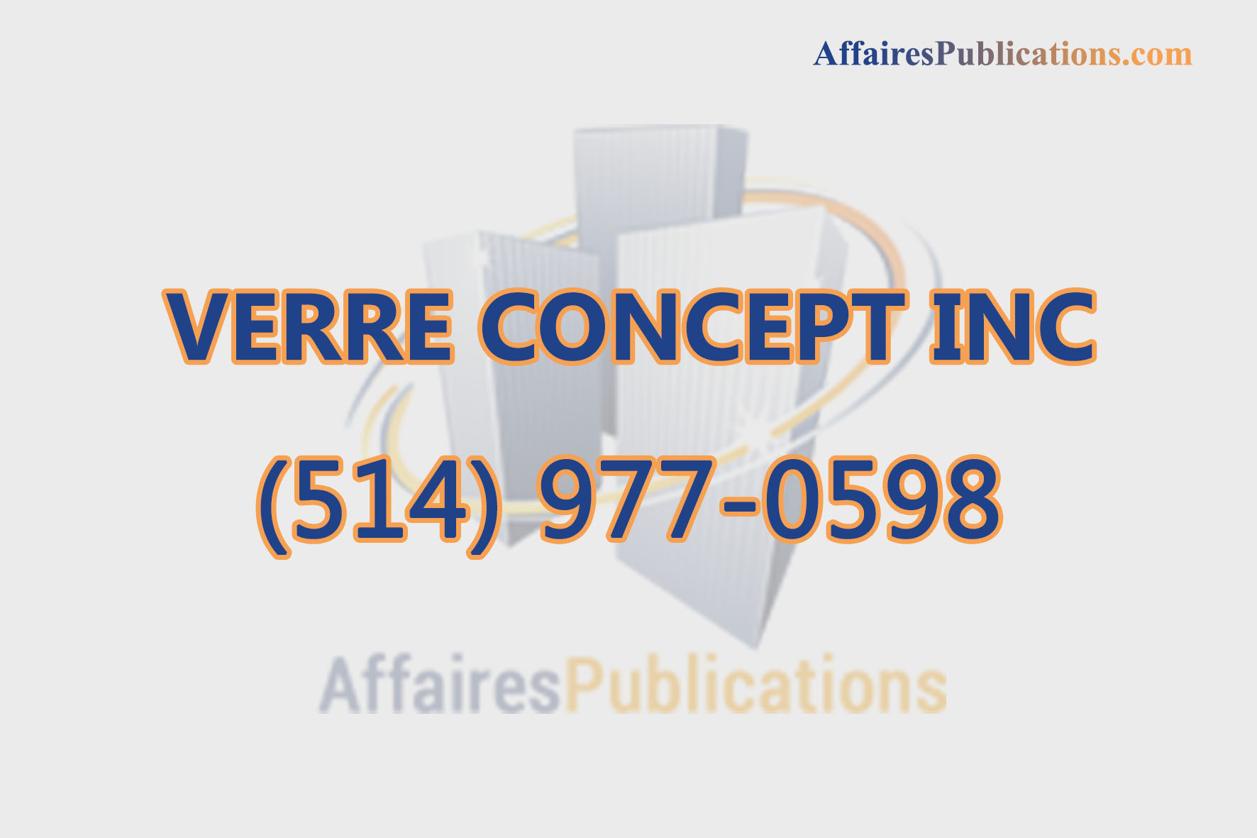 VERRE CONCEPT INC
