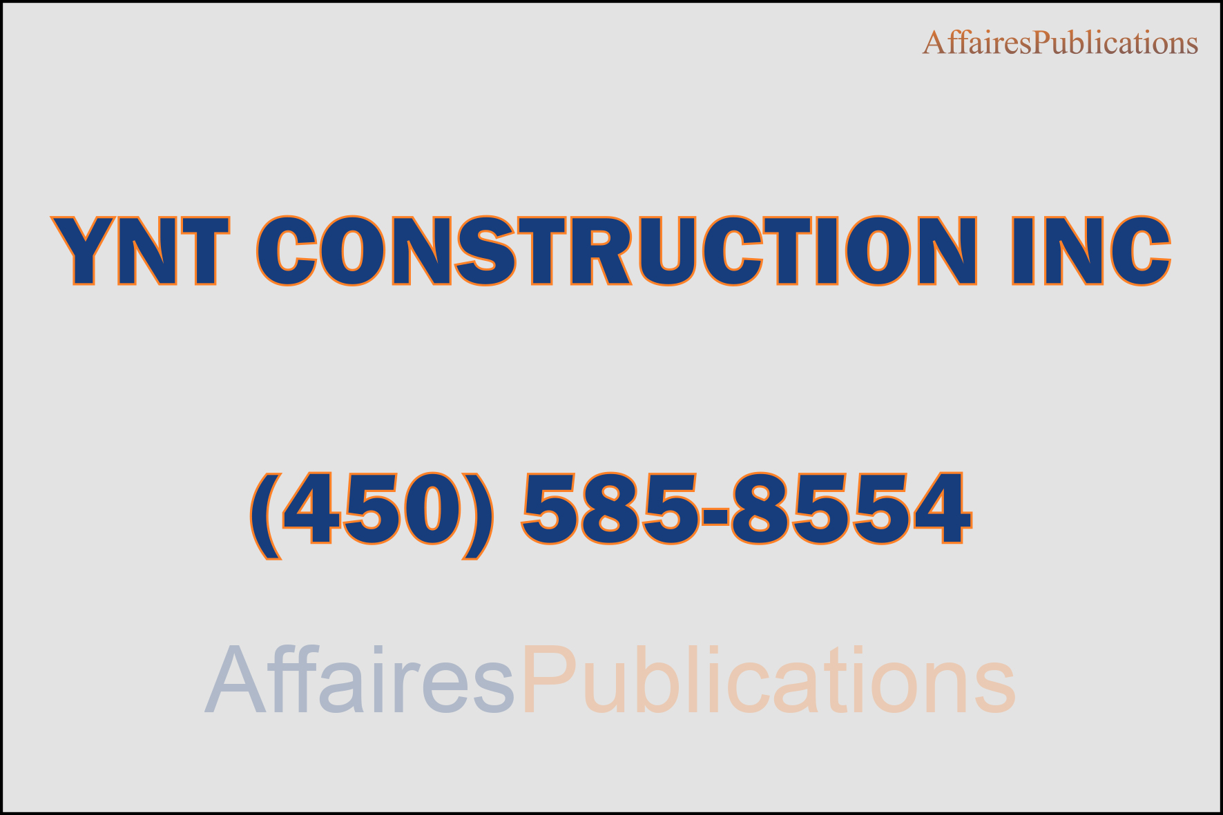 YNT CONSTRUCTION INC