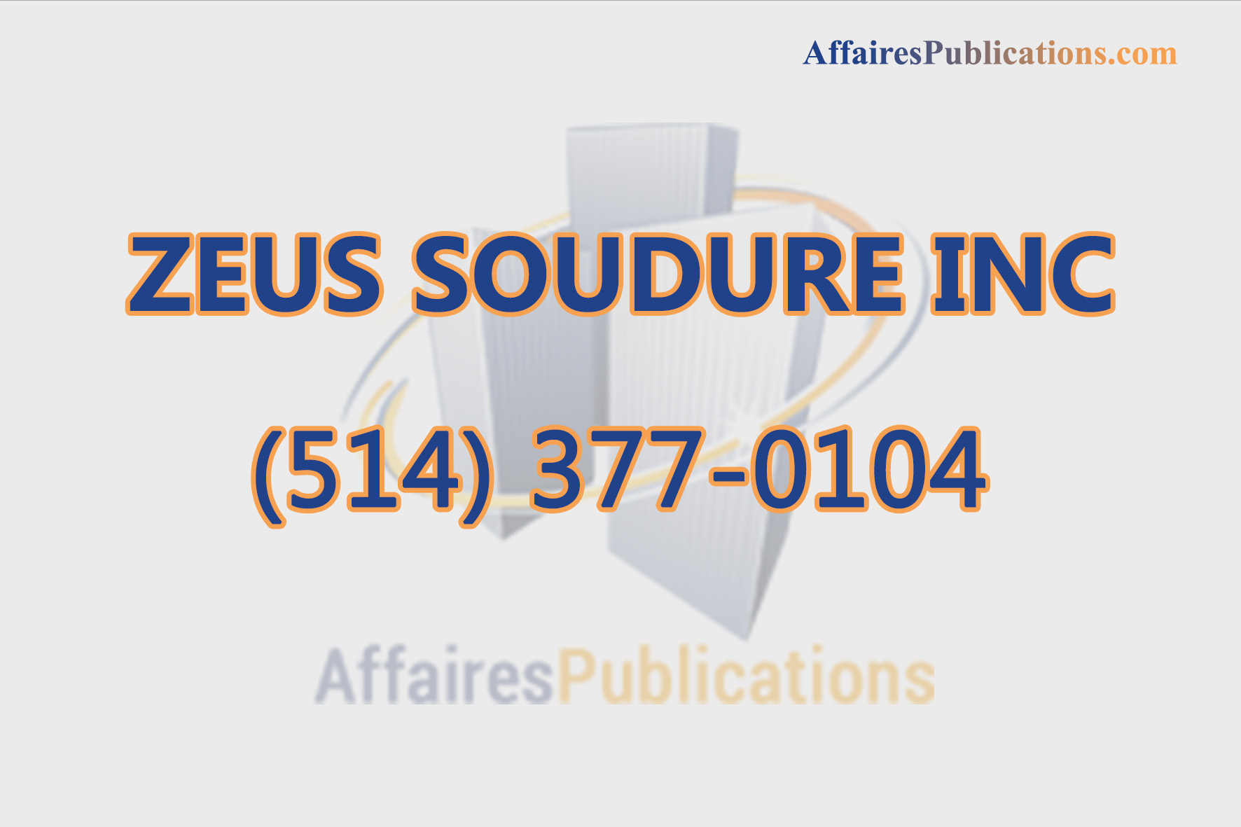 ZEUS SOUDURE INC
