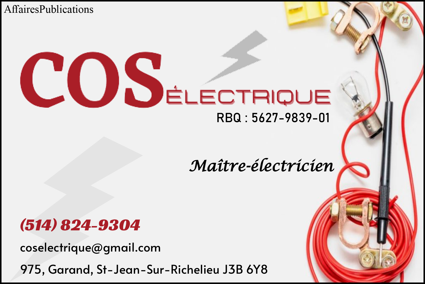 COS ÉLECTRIQUE INC