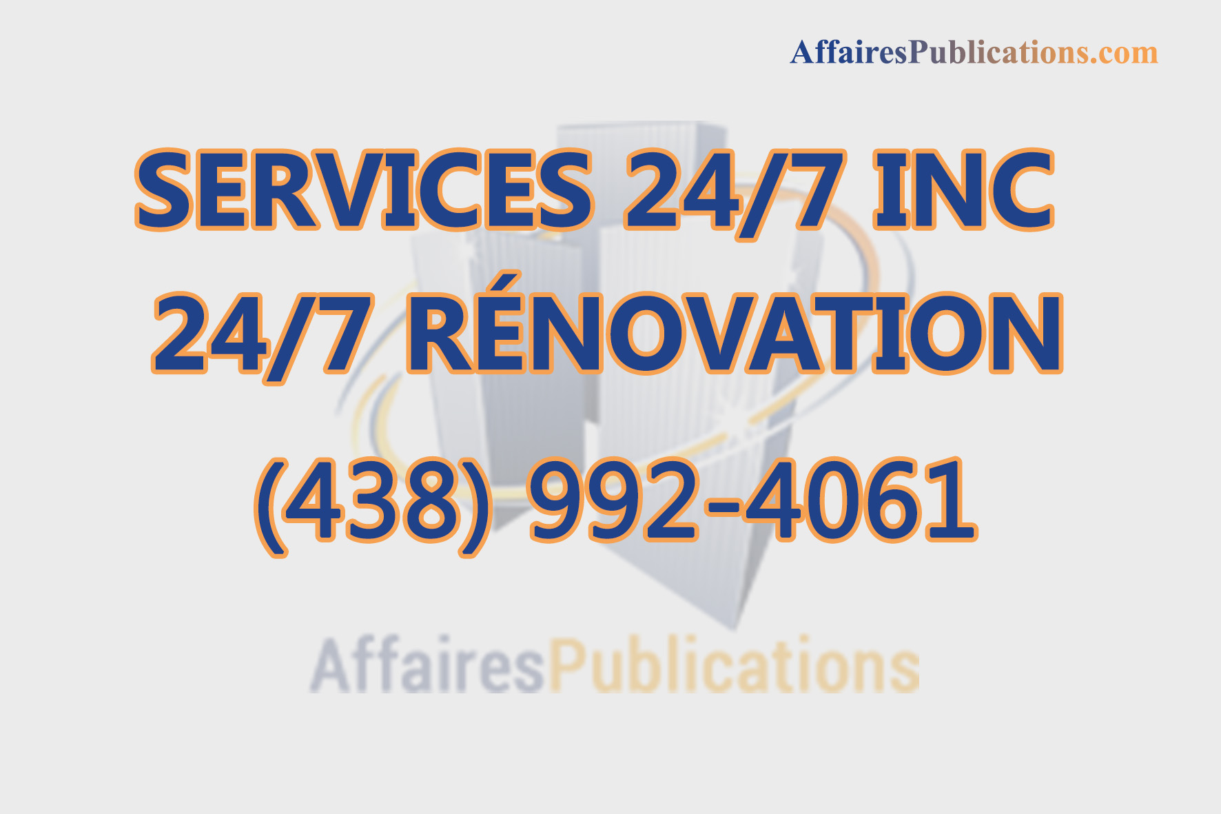 SERVICES 24/7 INC 24/7 RÉNOVATION