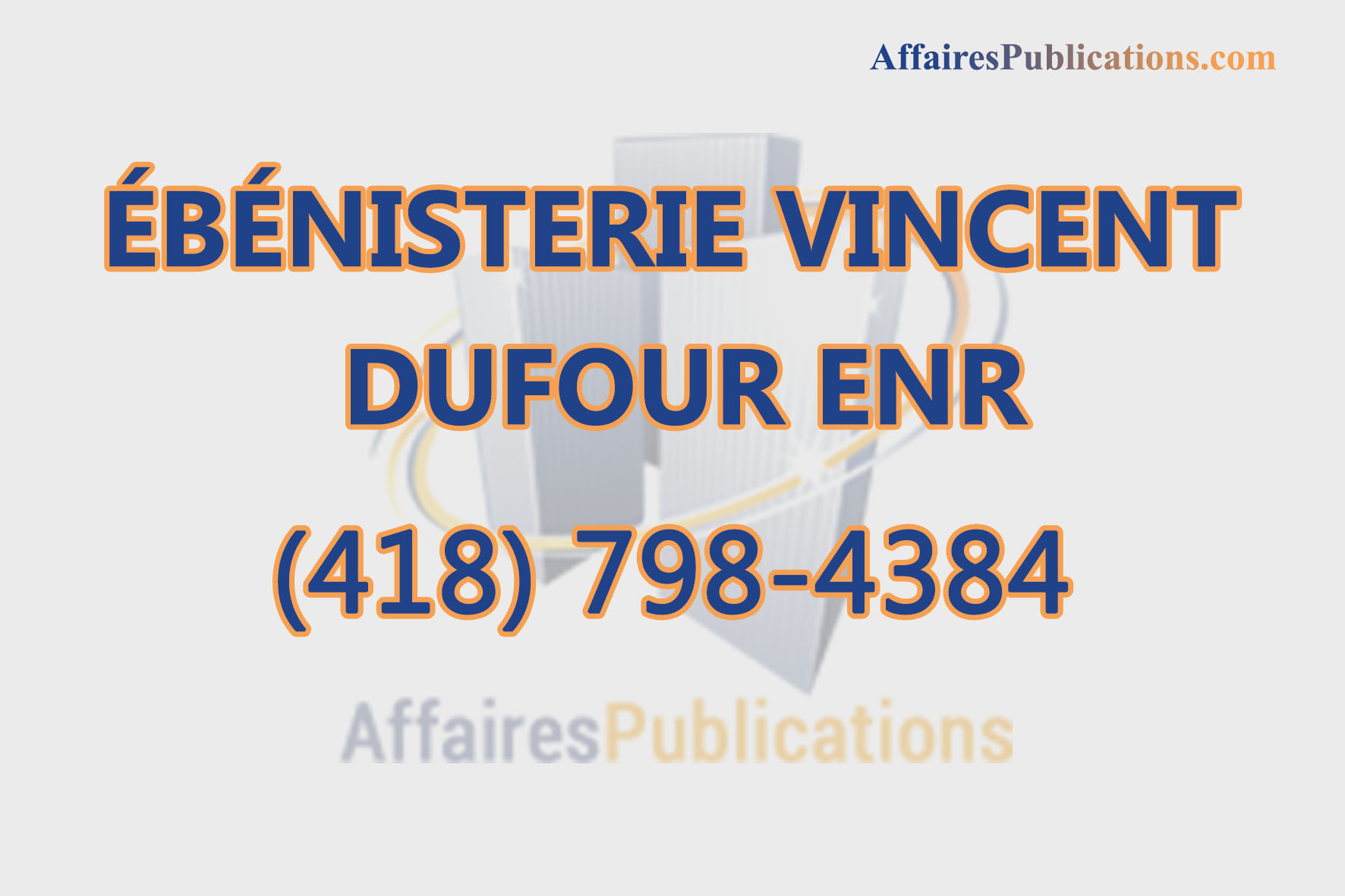 ÉBÉNISTERIE VINCENT DUFOUR ENR