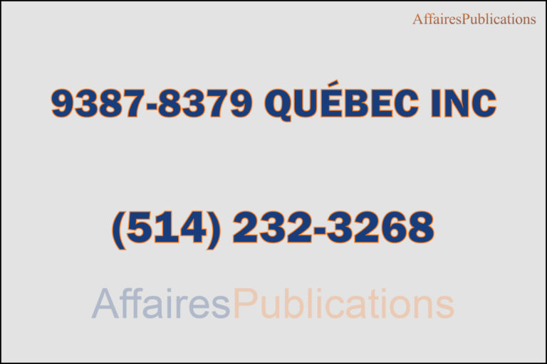 9387-8379 QUÉBEC INC