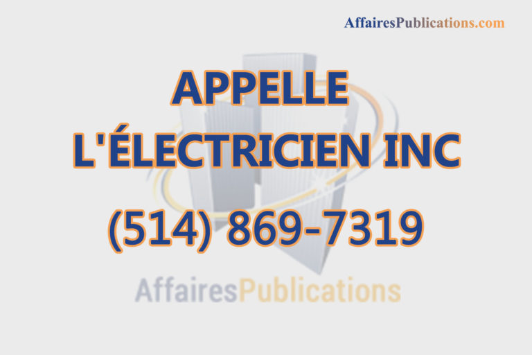 APPELLE L&rsquo;ÉLECTRICIEN INC