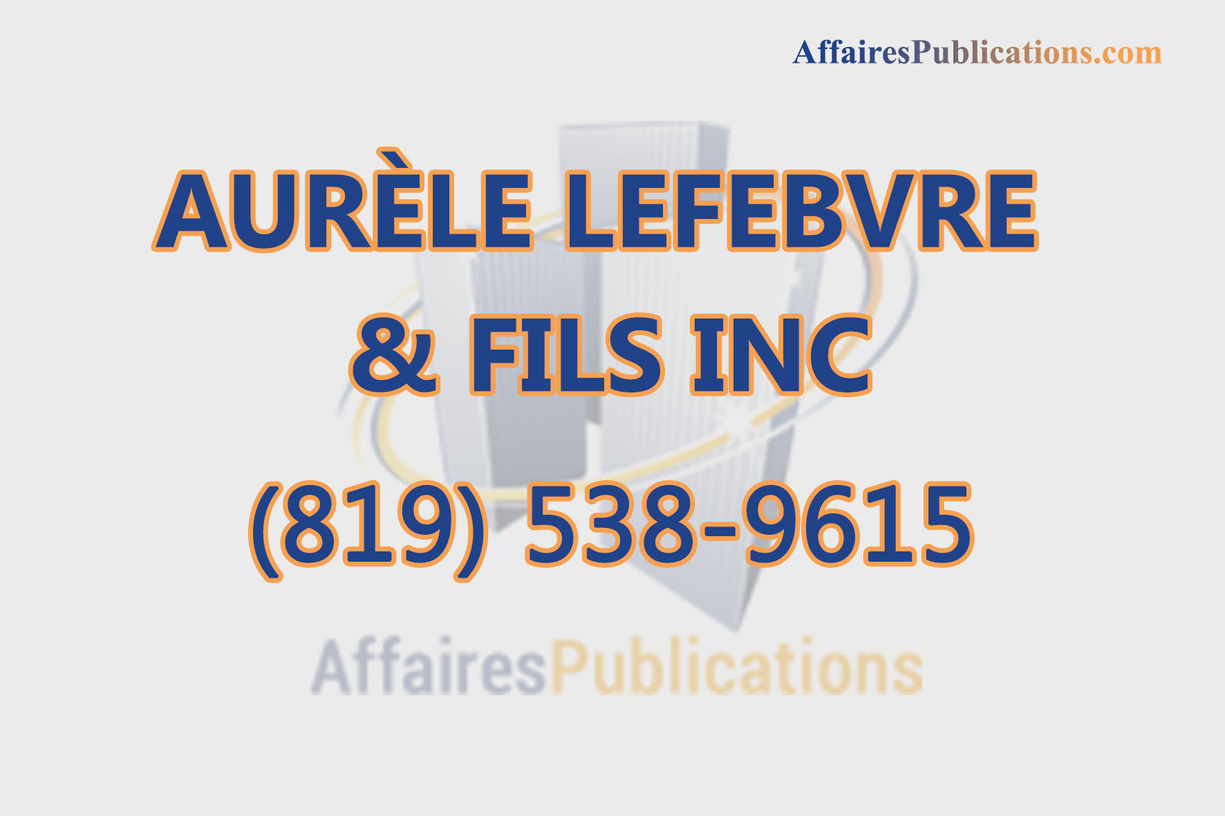AURÈLE LEFEBVRE & FILS INC