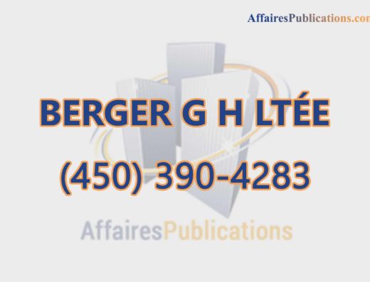 BERGER G H LTÉE