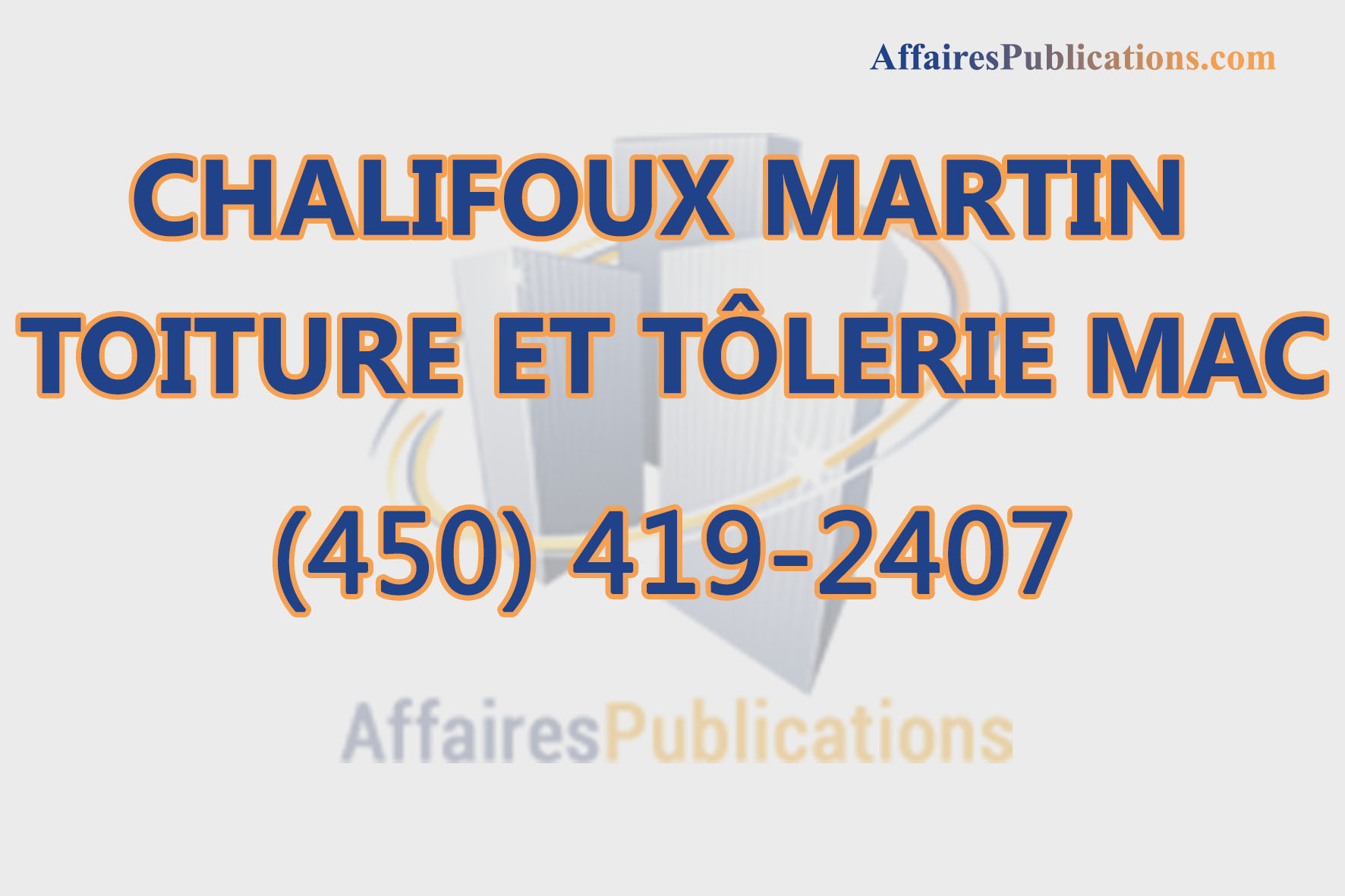CHALIFOUX MARTIN TOITURE ET TÔLERIE MAC