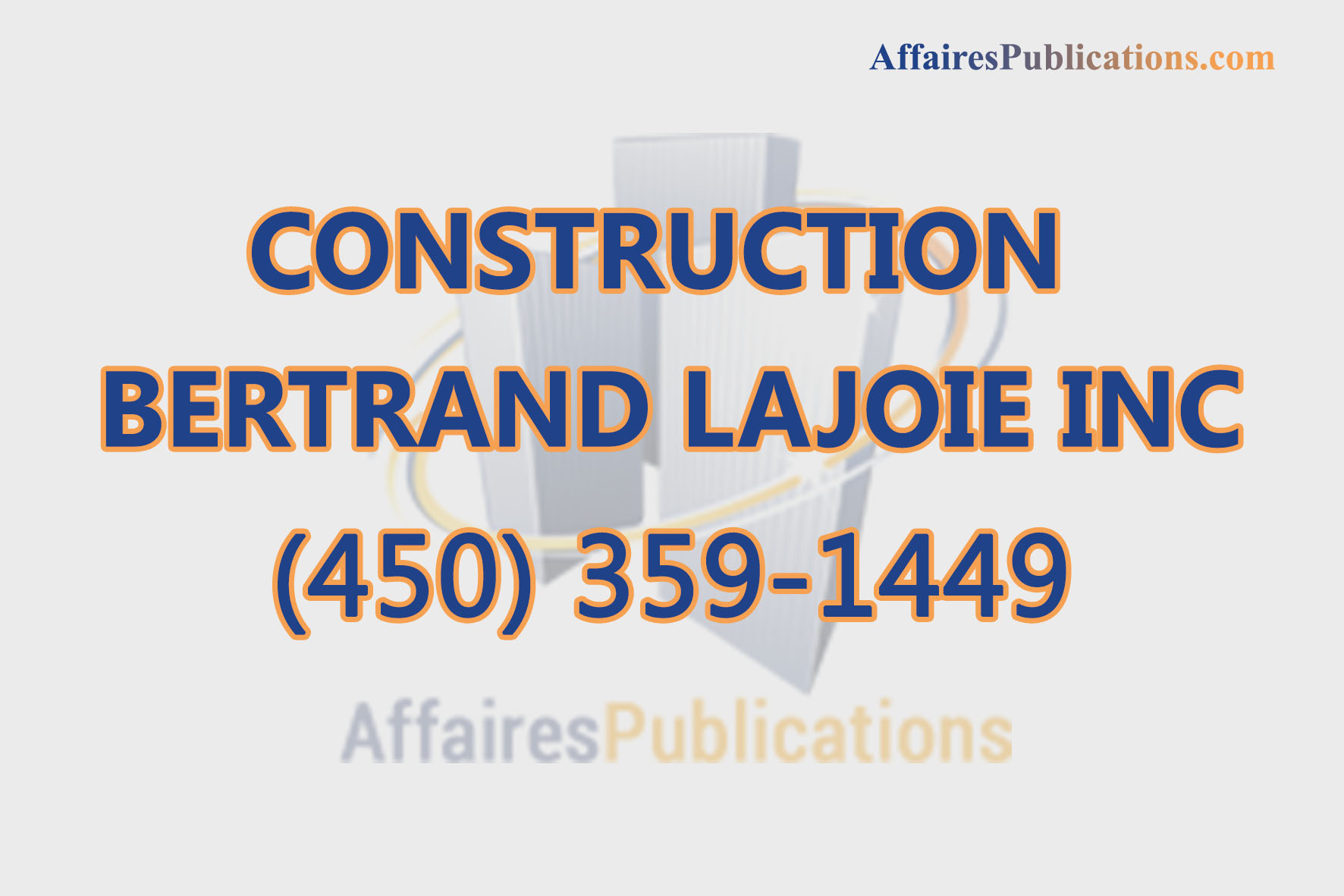 CONSTRUCTION BERTRAND LAJOIE