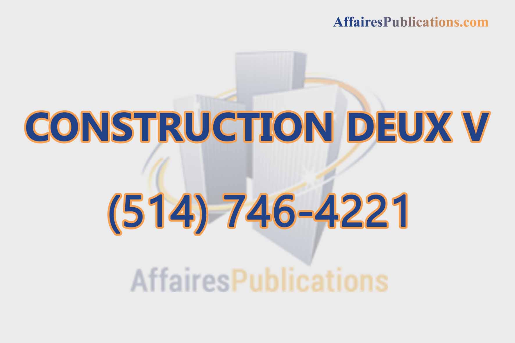 CONSTRUCTION DEUX V