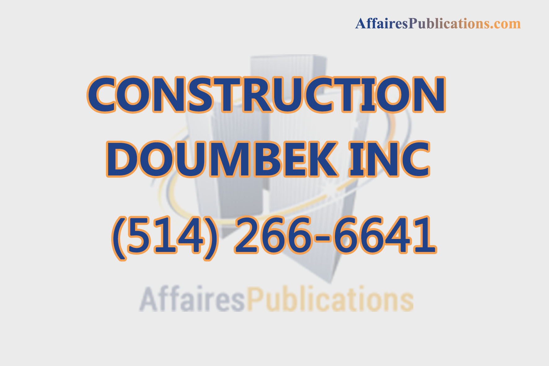 CONSTRUCTION DOUMBEK INC