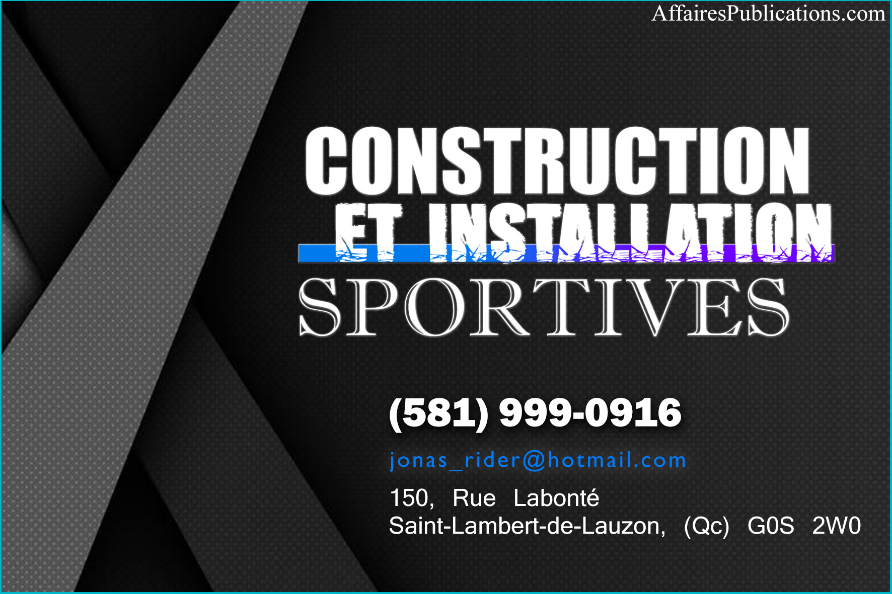 CONSTRUCTION ET INSTALLATION SPORTIVES