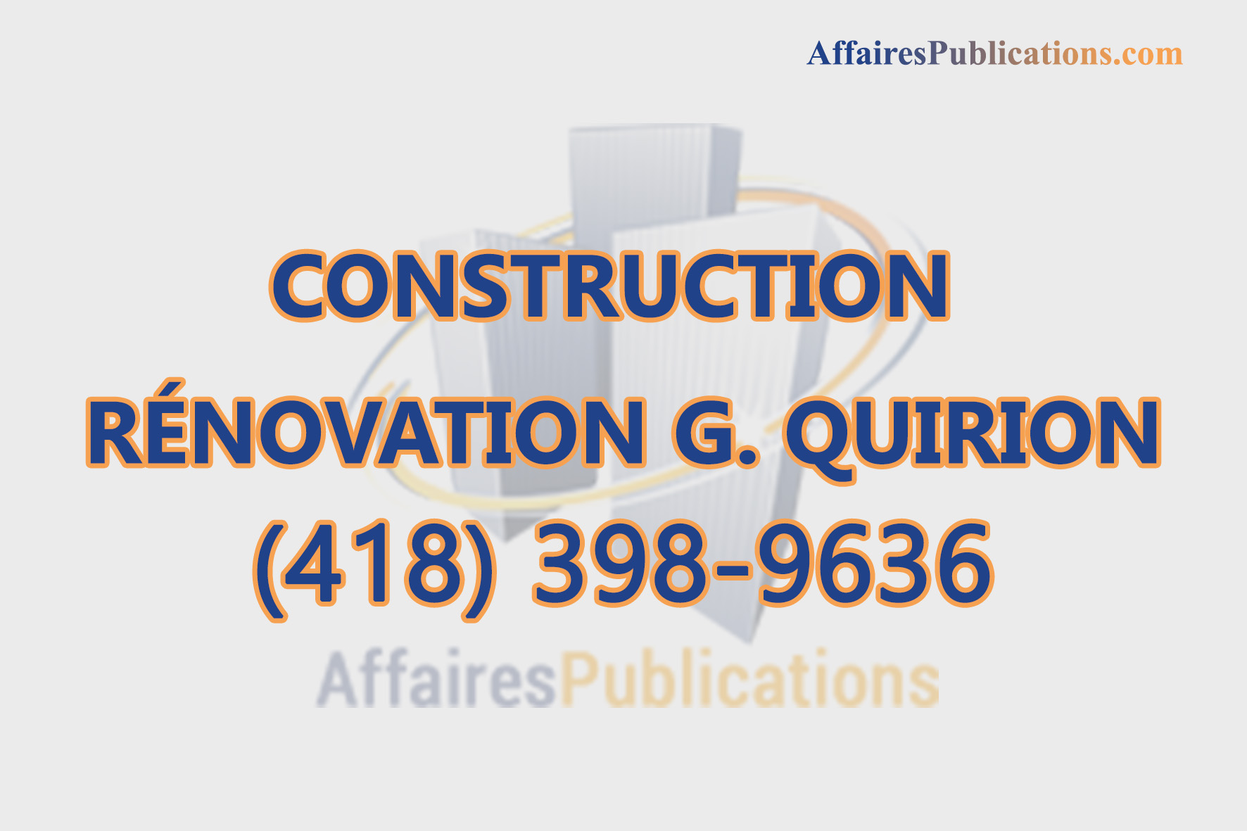 CONSTRUCTION RÉNOVATION G. QUIRION