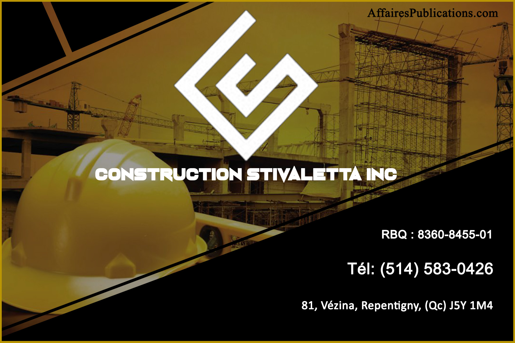 CONSTRUCTION STIVALETTA INC