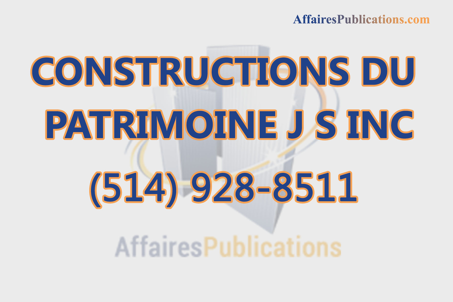 CONSTRUCTIONS DU PATRIMOINE JS