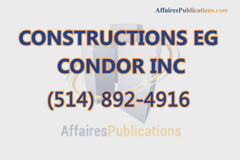 CONSTRUCTIONS EG CONDOR INC