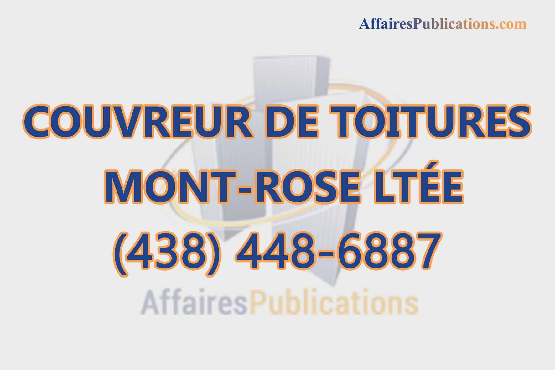 COUVREUR DE TOITURES MONT-ROSE LTÉE