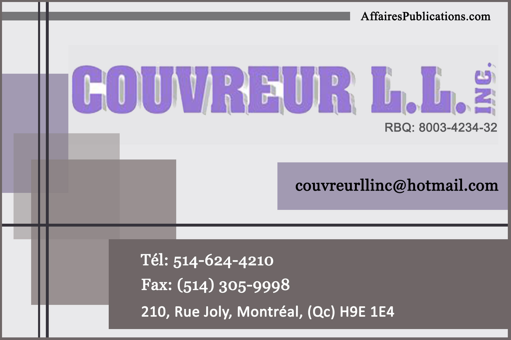 COUVREUR  L L  INC