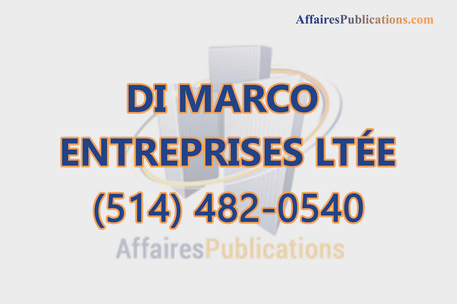 DI MARCO ENTREPRISES LTÉE