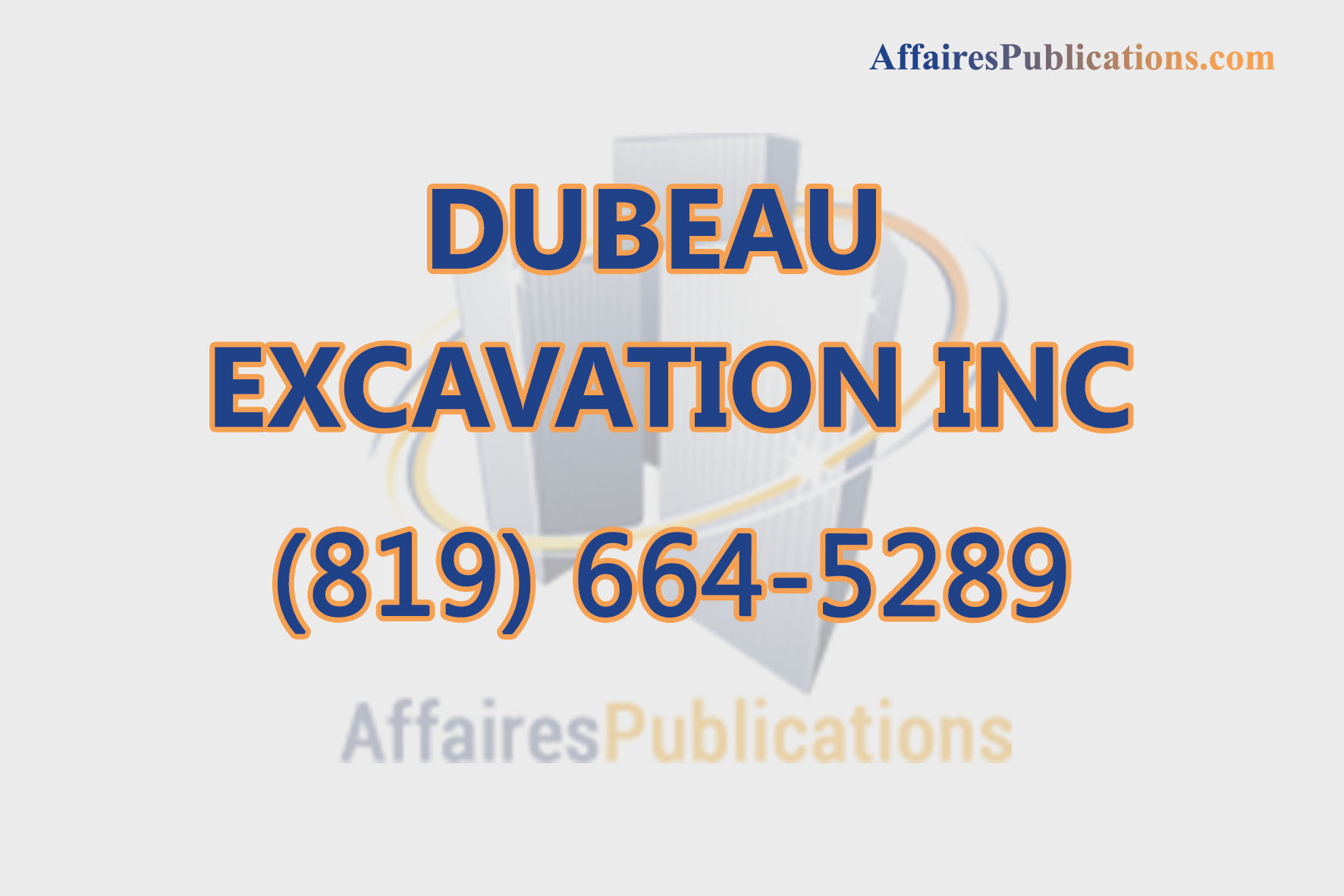 DUBEAU EXCAVATION INC