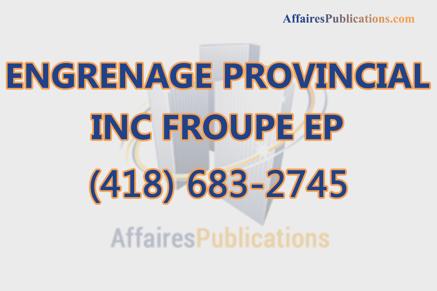 ENGRENAGE PROVINCIAL INC FROUPE EP