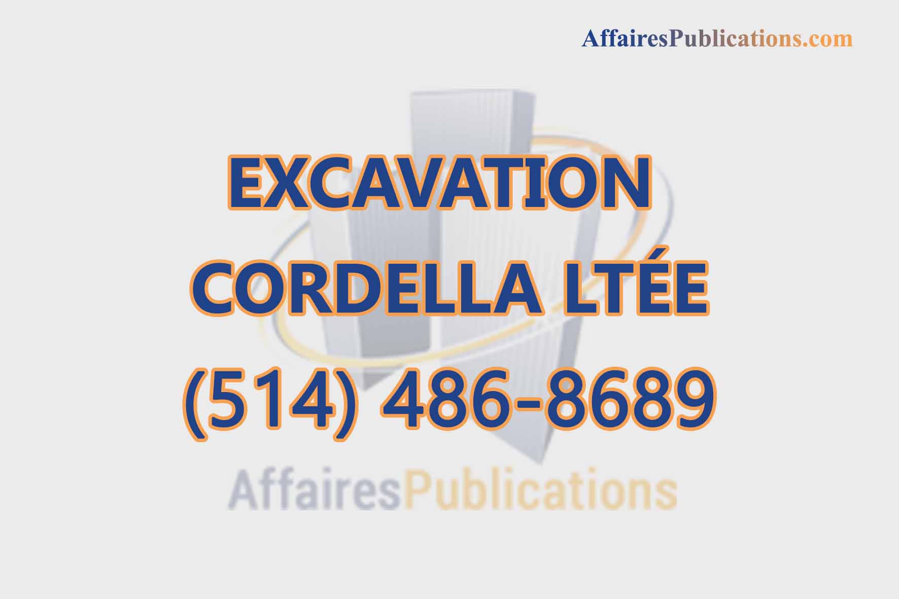 EXCAVATION CORDELLA LTÉE