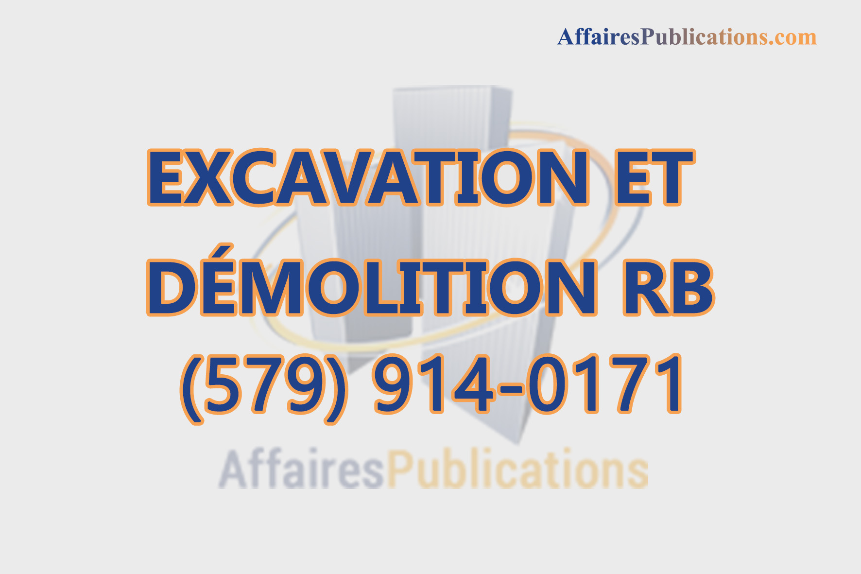 EXCAVATION ET DÉMOLITION RB