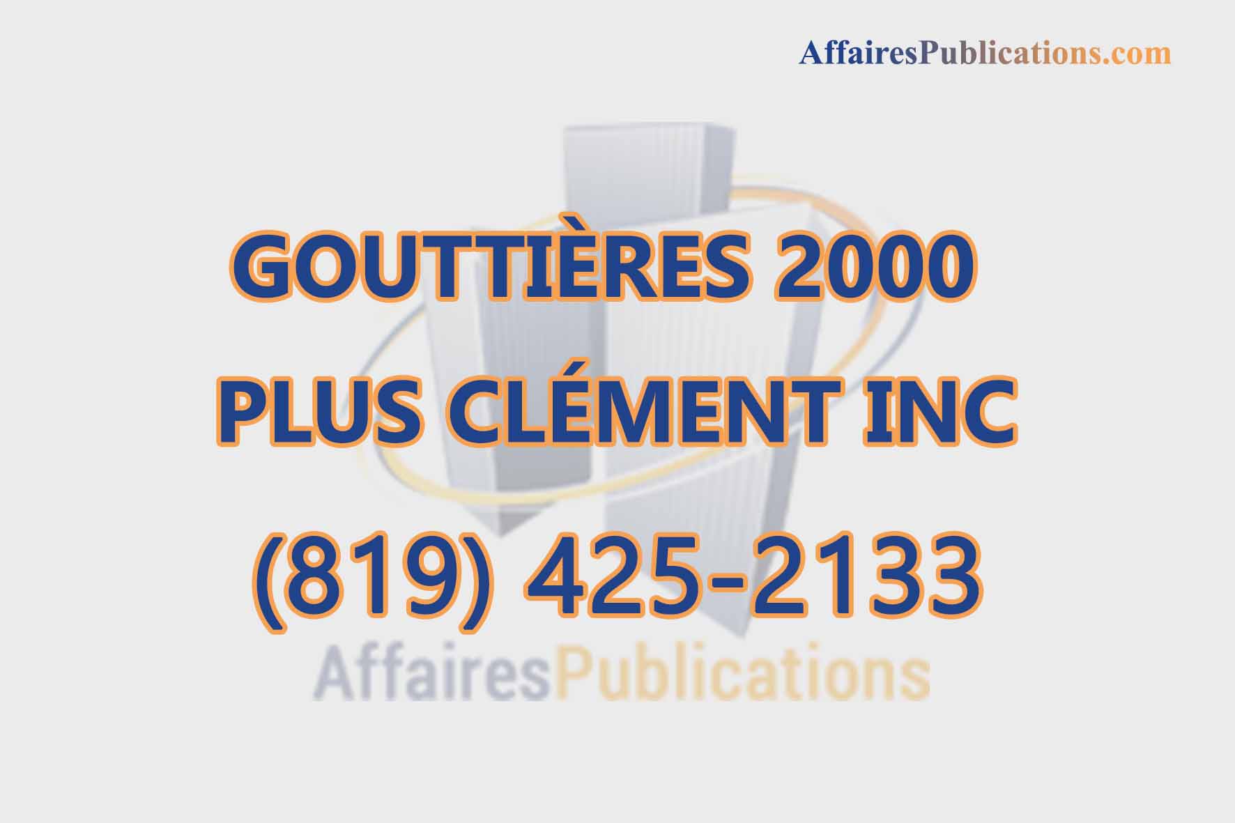 GOUTTIÈRES 2000 PLUS CLÉMENT