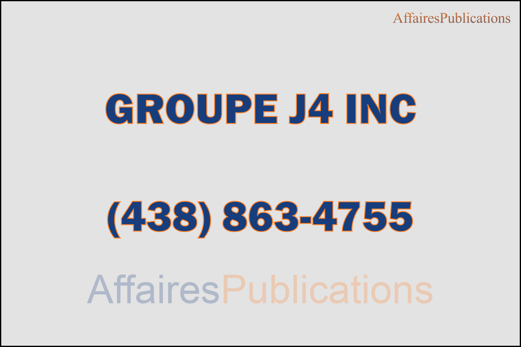 GROUPE J4 INC