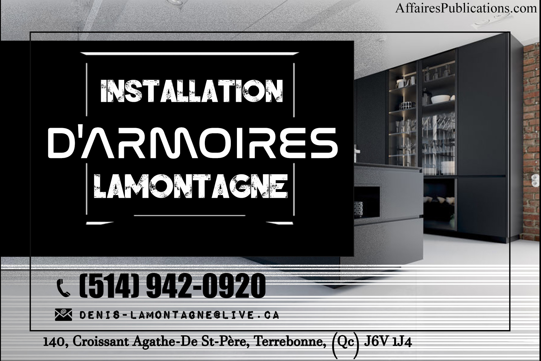 INSTALLATION D&rsquo;ARMOIRES LAMONTAGNE