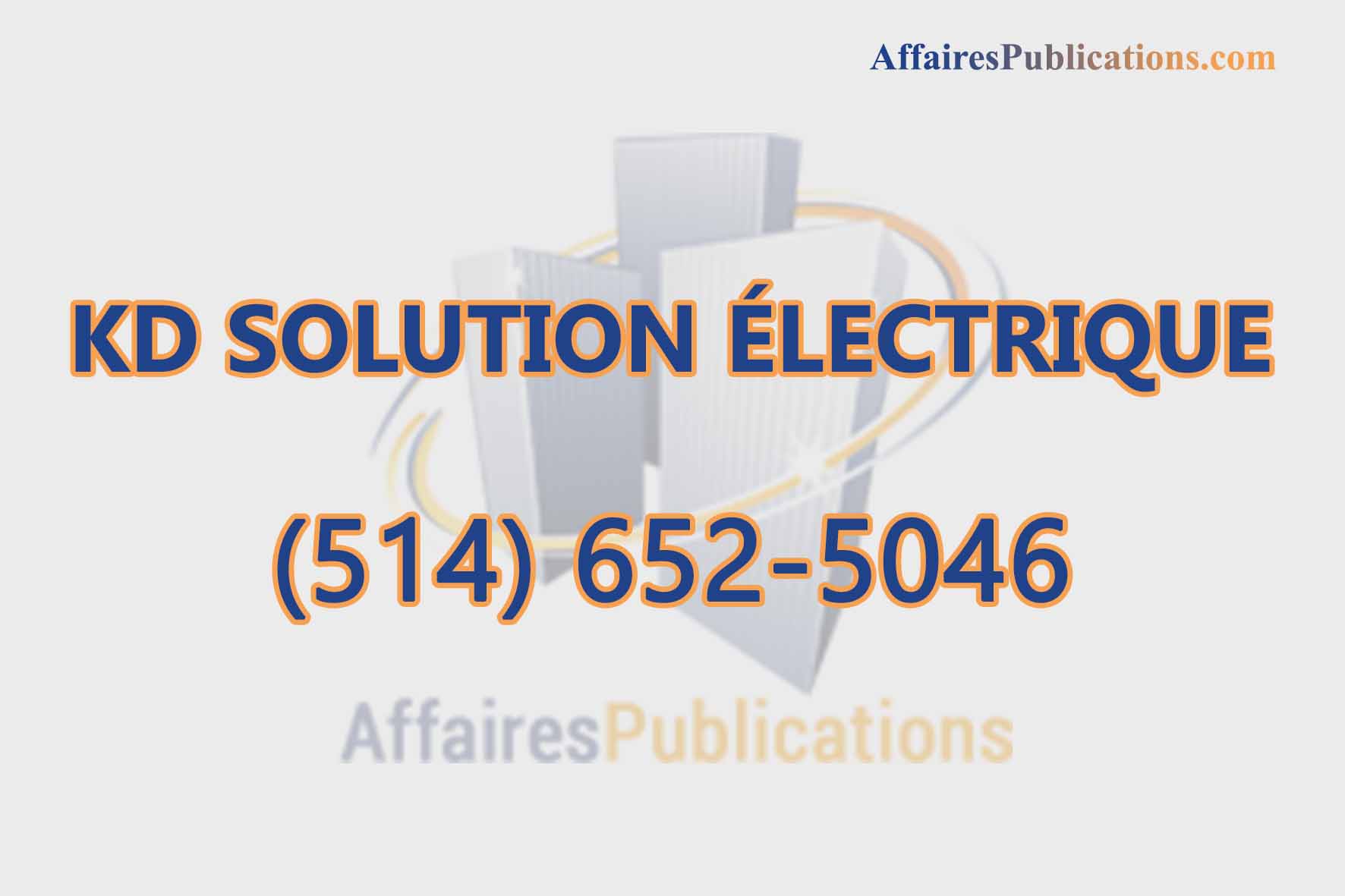 KD SOLUTION ÉLECTRIQUE INC