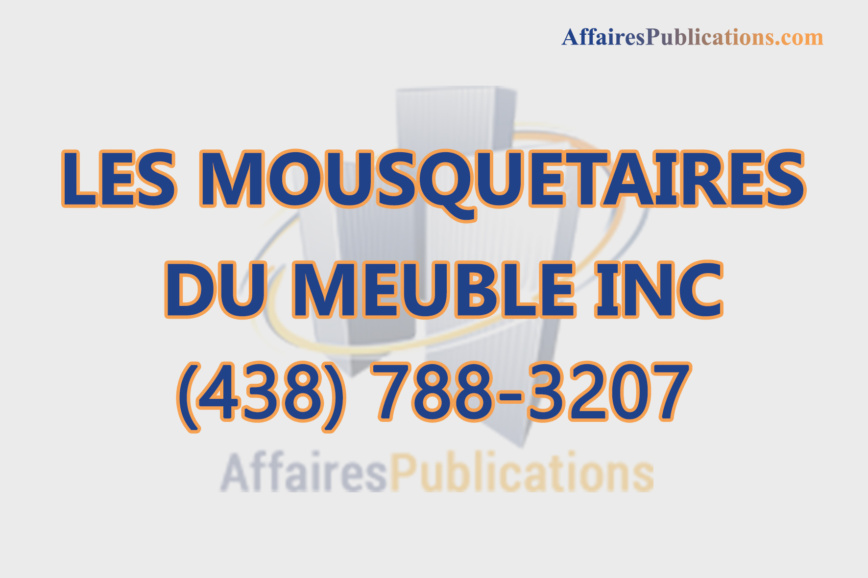 LES MOUSQUETAIRES DU MEUBLE