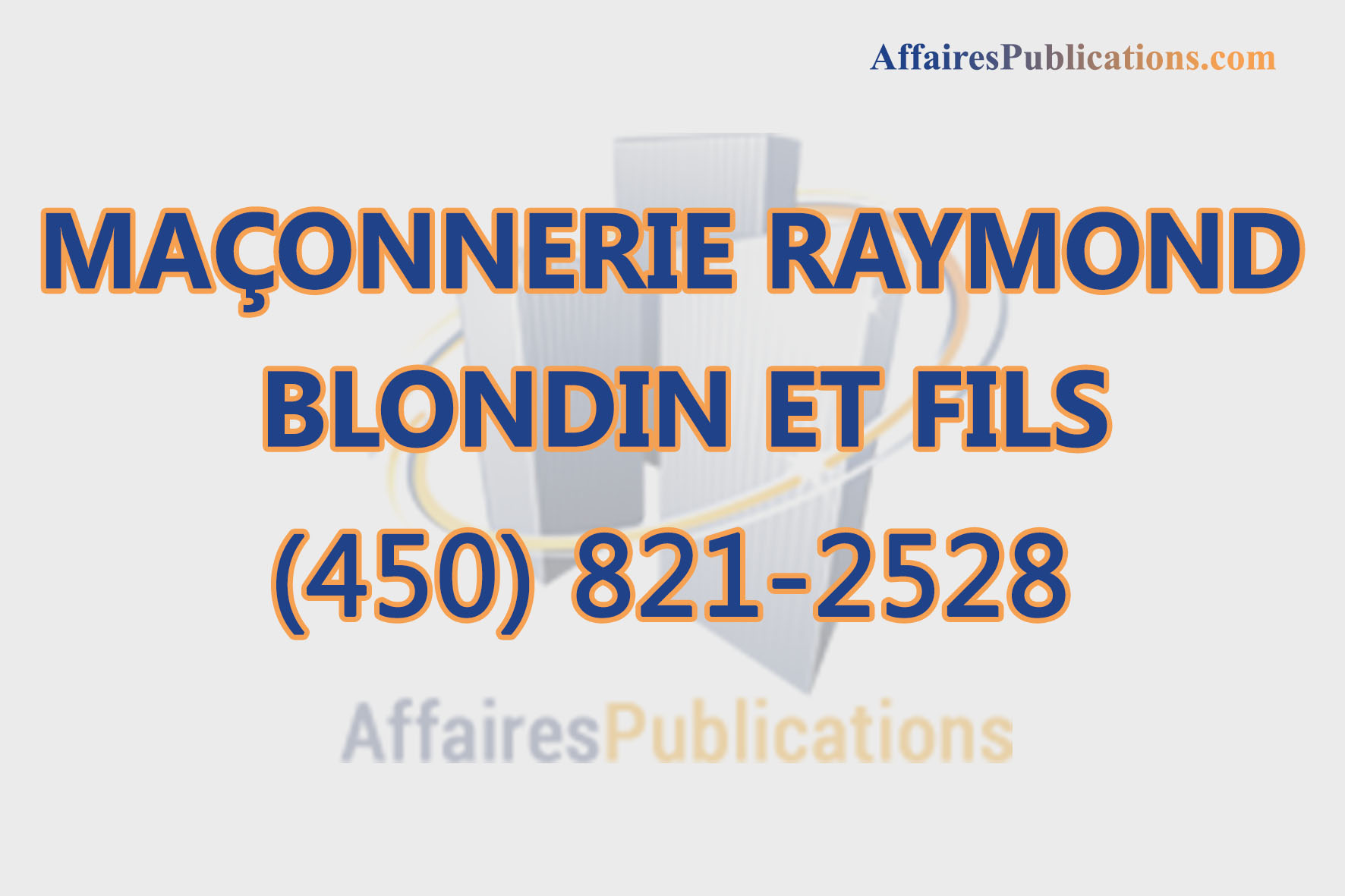 MAÇONNERIE RAYMOND BLONDIN ET FILS INC