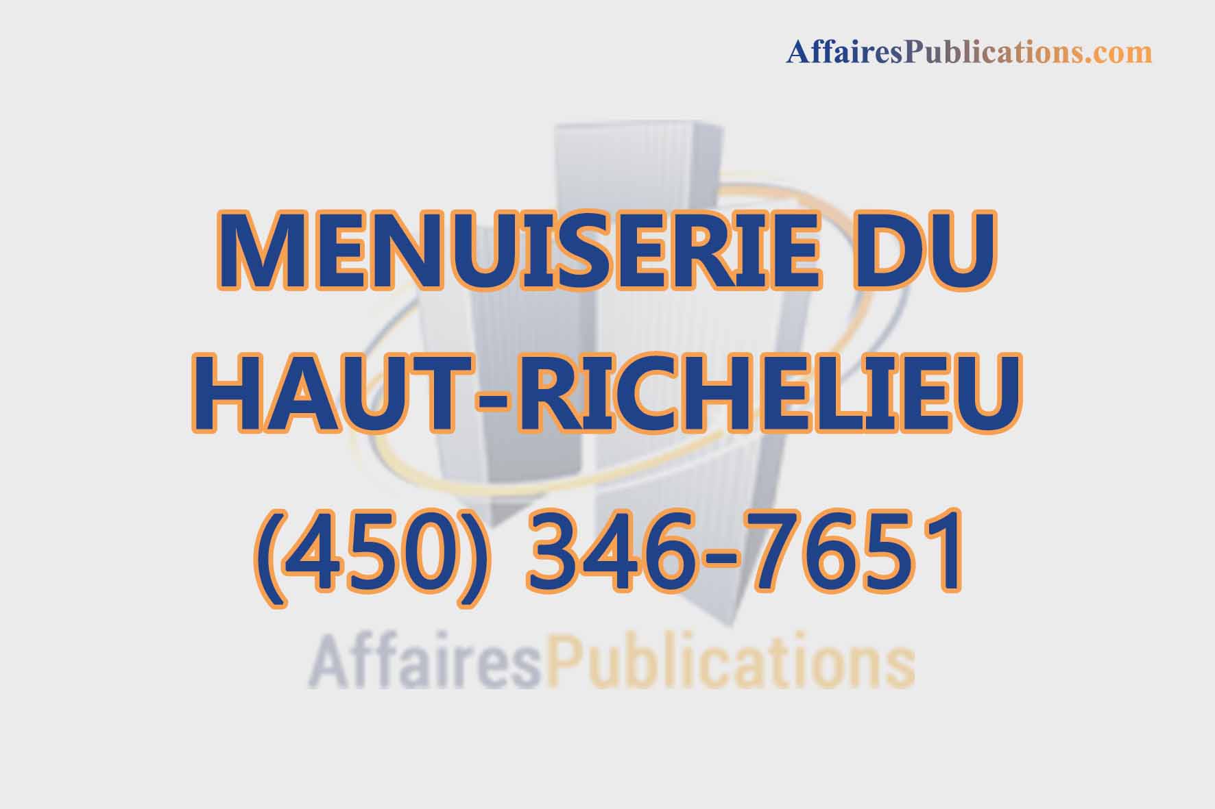 MENUISERIE DU HAUT-RICHELIEU