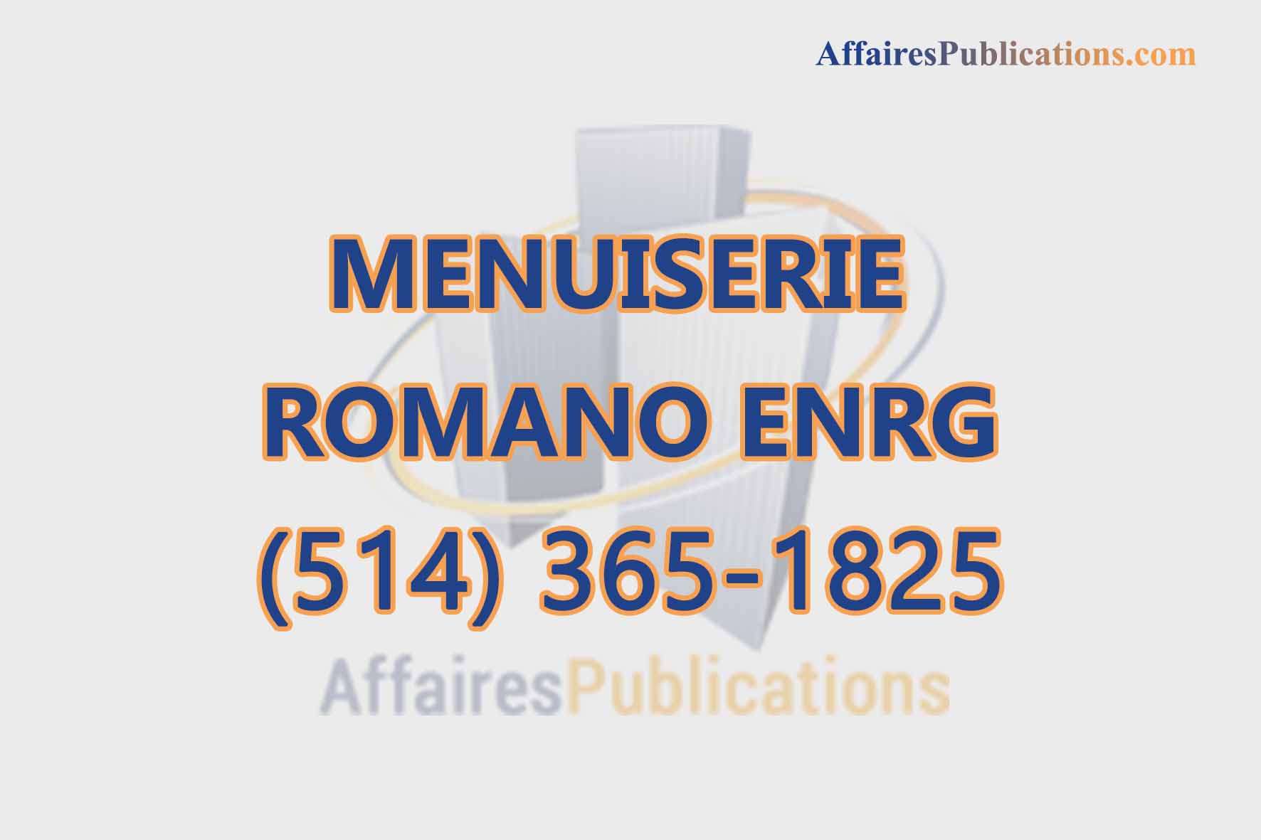 MENUISERIE ROMANO ENRG